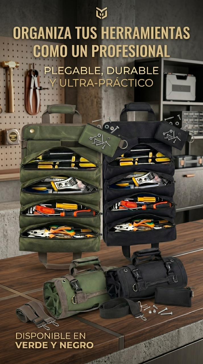 Bolso Organizador de Herramientas Plegable Profesional (Multibolsillos)